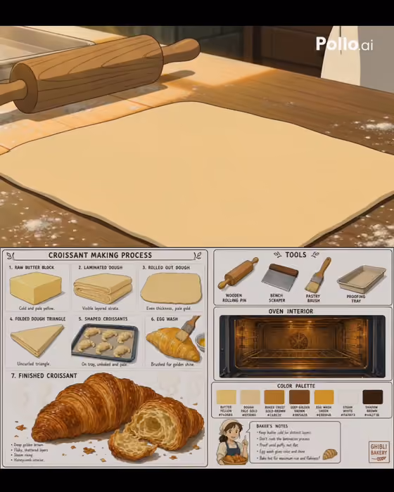 Ghibli Bakery Croissant Reference Sheet