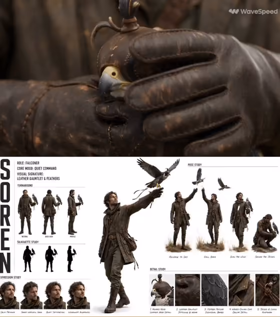 High-Fashion Character Concept Art Sheet