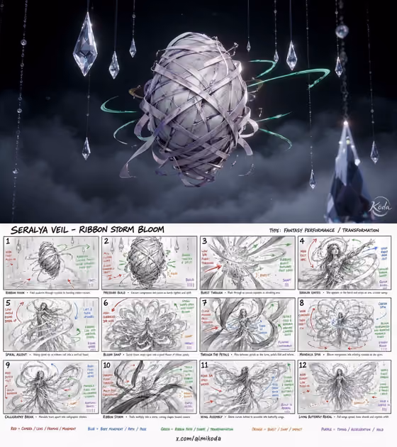 Seralya Veil Ribbon Storm Bloom Board