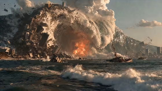 Apocalyptic Ocean Vortex City Collapse