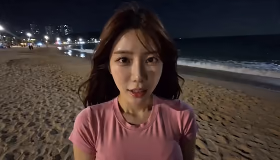 Night Beach DV Carry Into The Ocean