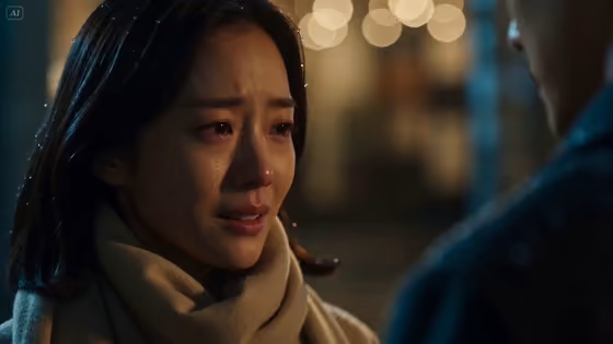 Rainy Night Bittersweet Goodbye Scene