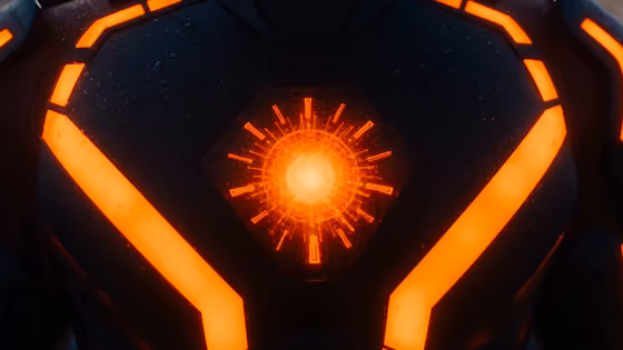 Cyberpunk Superhero Portal Battle