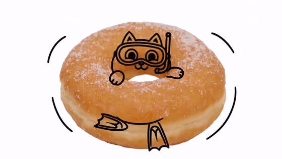 Chubby Cat Eats Donut And Celebrates