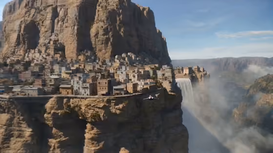 Speeder Chase Across Cliff City