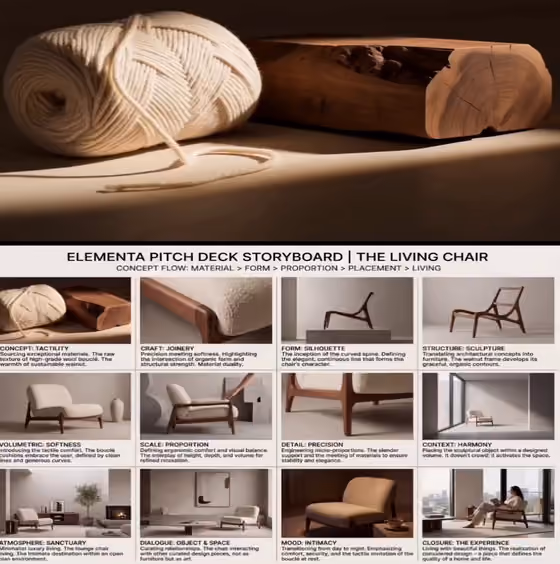 Luxury Chair Pitch Deck Storyboard