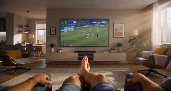 POV Living Room To Stadium Goal