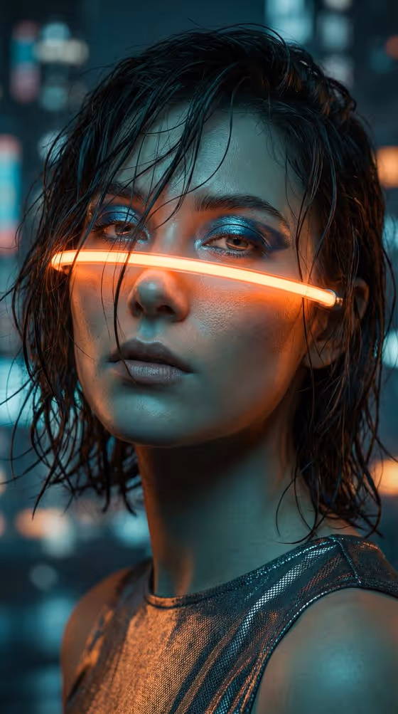 Cyberpunk Editorial Portrait