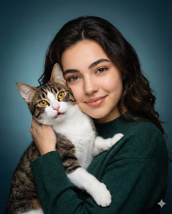 Cozy Pet Portrait