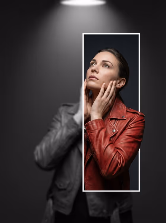 Breaking Frame Portrait template result