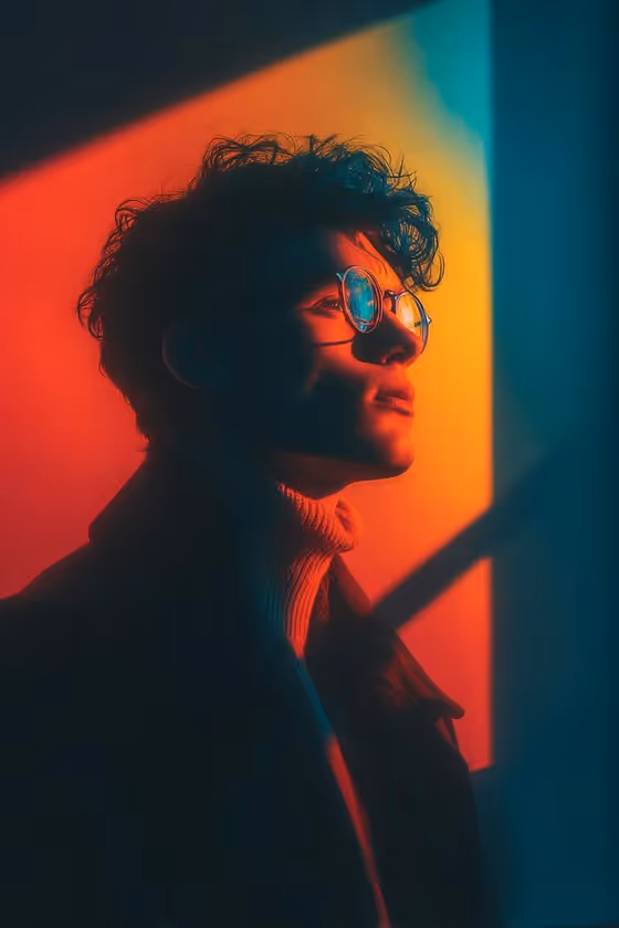 Geometric Light Portrait