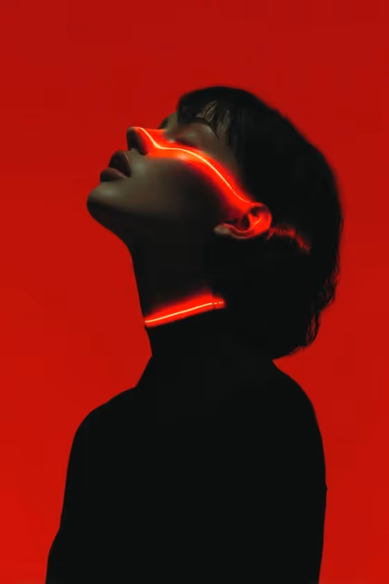 Neon Profile Portrait