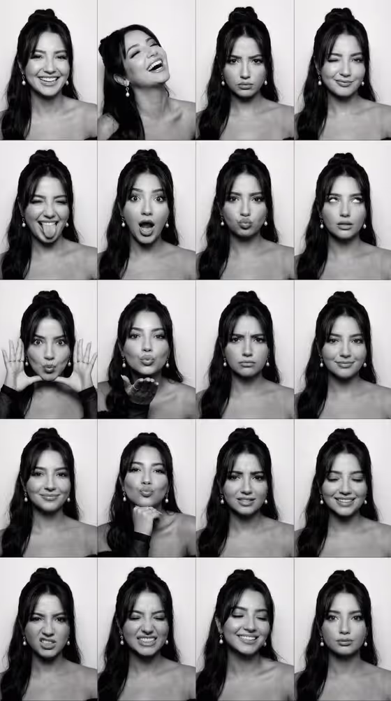 Photobooth Face Grid template result