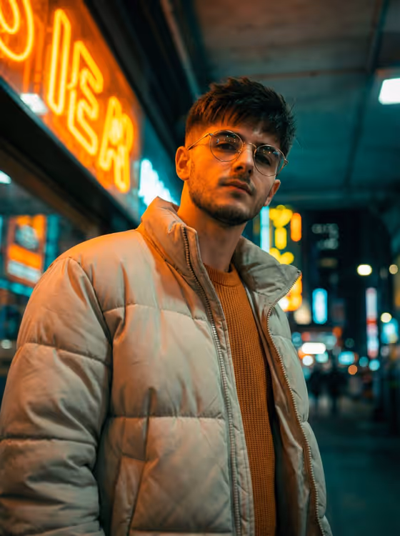 Neon Fashion Portrait template result