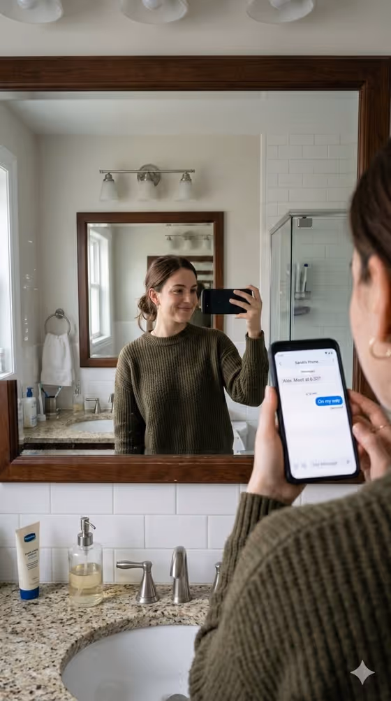 Mirror Selfie template result