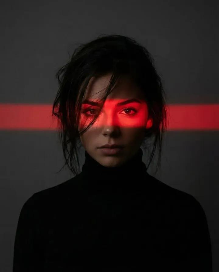Red Beam Portrait