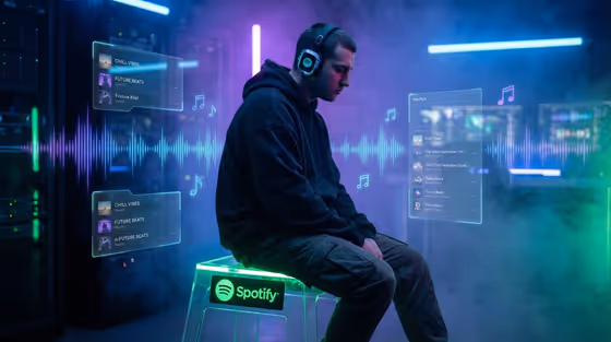 Neon Music Portrait