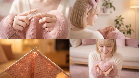Cinematic Knitting template result