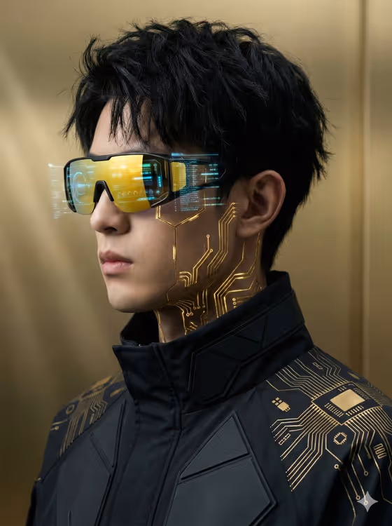 Cyber Circuit Portrait