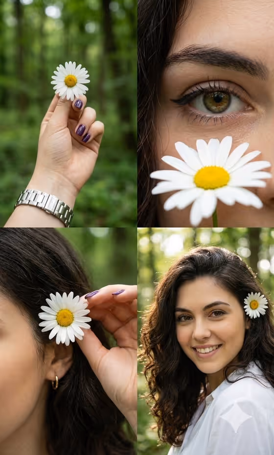 Daisy Portrait Collage template result