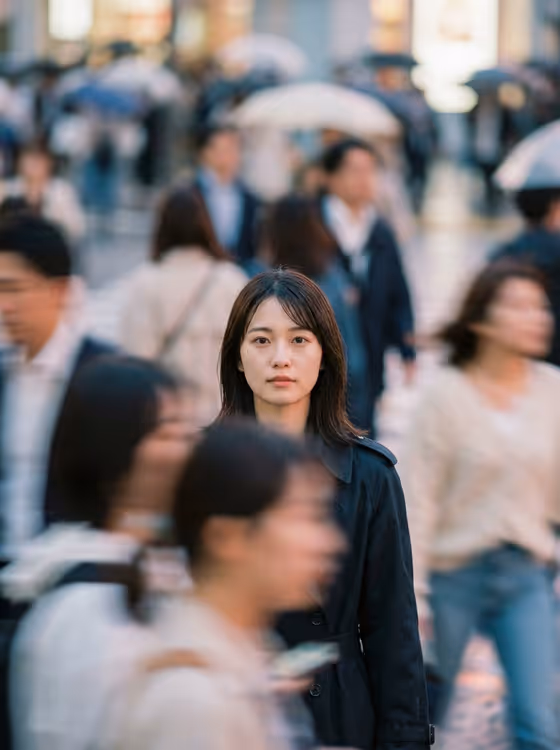 Crowd Focus Portrait