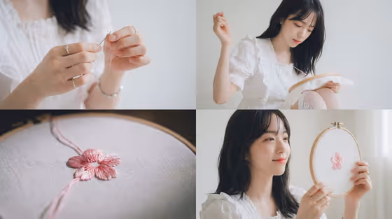 Embroidery Making Scene