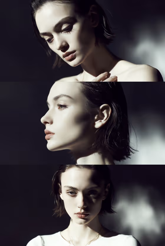 Monochrome Editorial Triptych