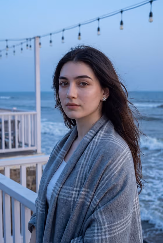 Blue Hour Terrace Portrait