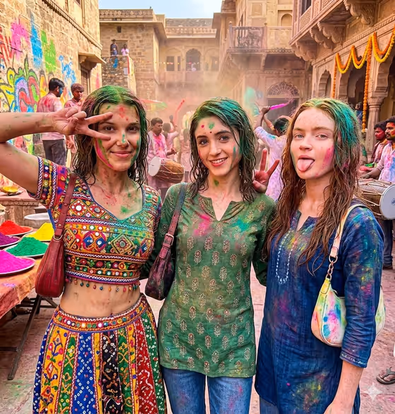 Holi Street Portrait
