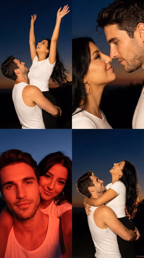 Night Couple Grid
