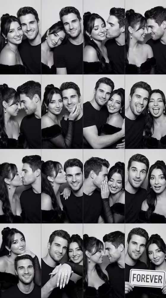 Photobooth Couple Grid