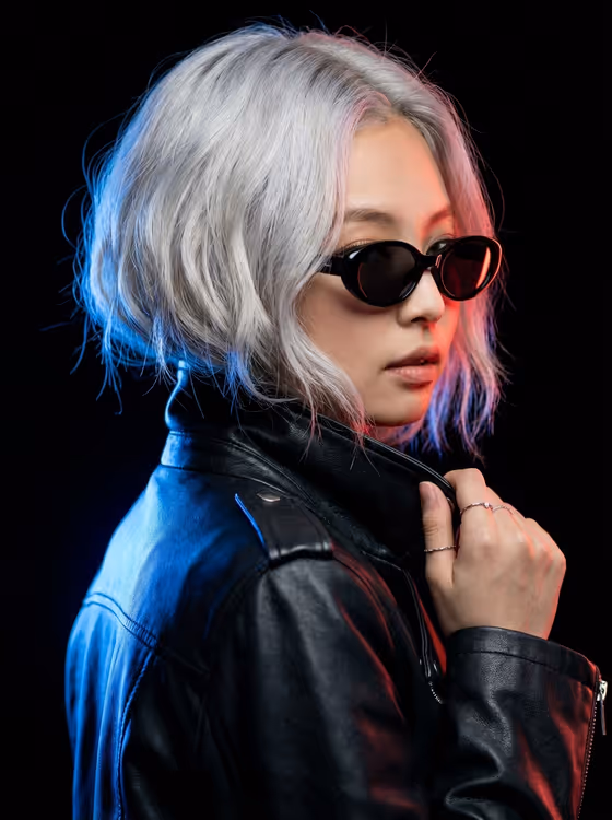 Dual-Tone Fashion Portrait template result