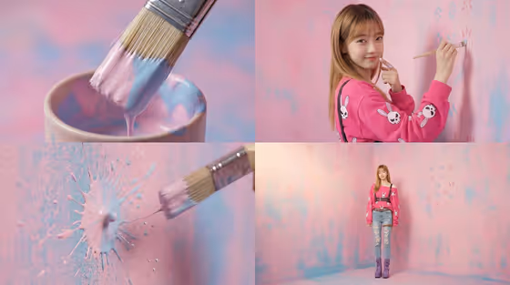 Four-Cut Paint Film