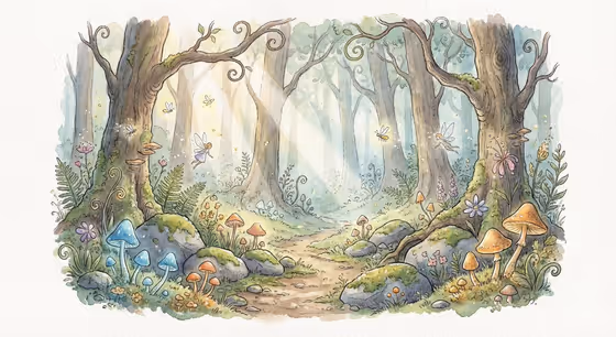 Watercolor Enchanted Place