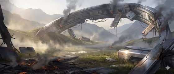 Crashed Megastructure