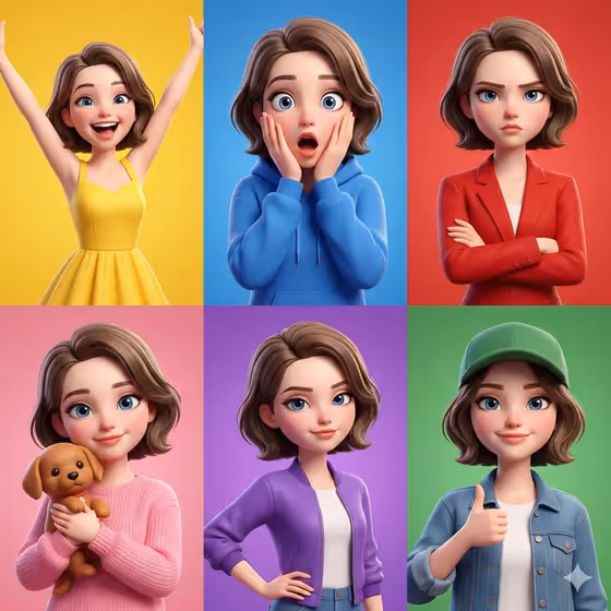 Emotion Grid template result