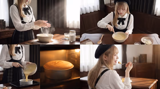 Cinematic Baking Montage template result