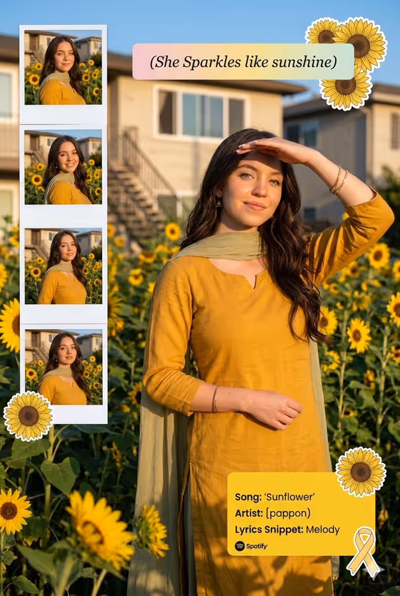 Sunshine Collage Portrait template result