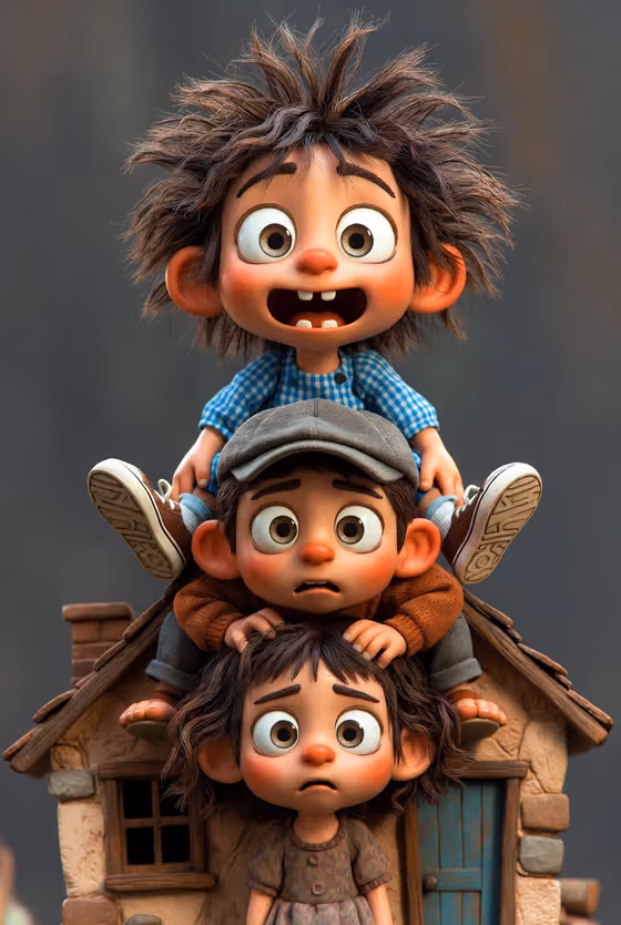 Stacked Clay Trio