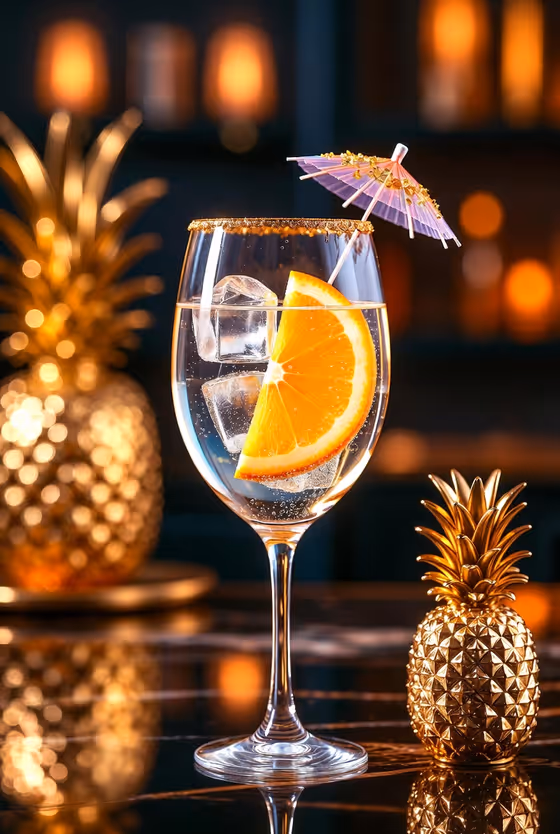 Gilded Cocktail Still Life