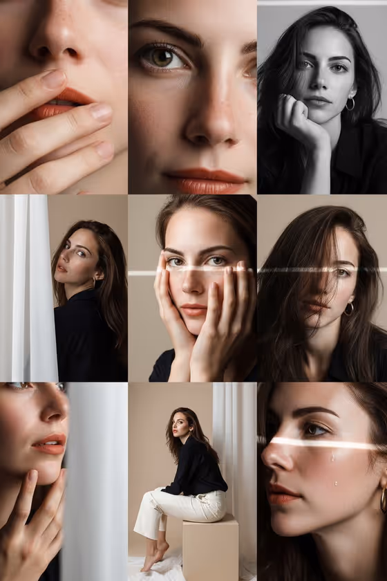 Editorial Photo Grid template result