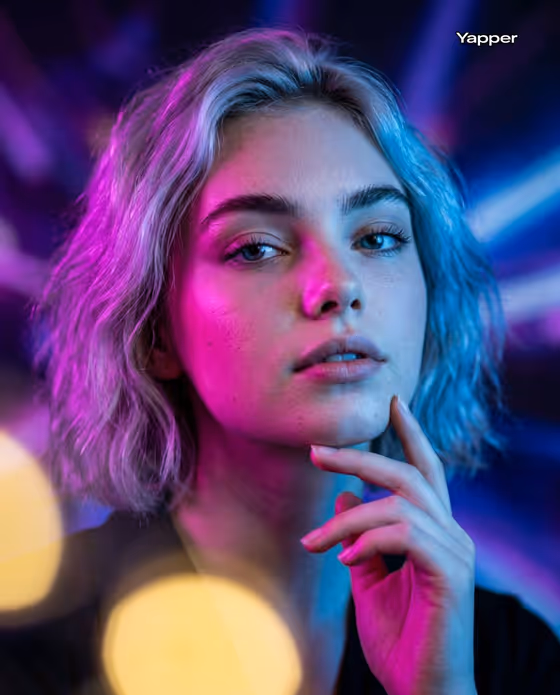 Neon Split Portrait template result