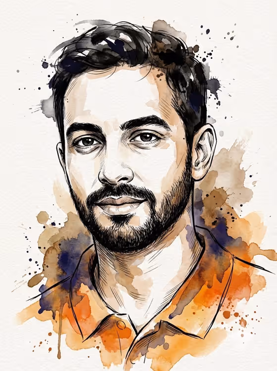 Ink Splash Portrait template result