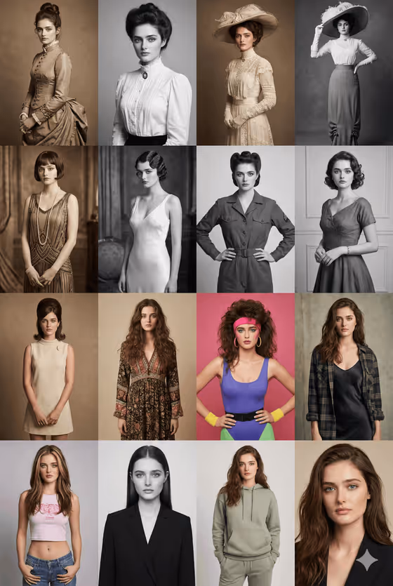 Fashion Timeline Grid