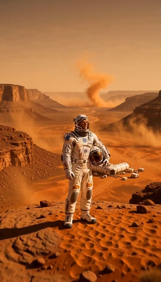 Astronaut on Mars