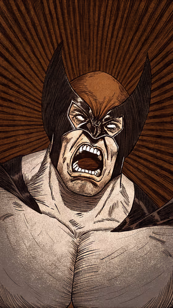 Raging Superhero Bust