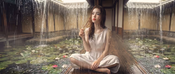 Rainy Hallway Portrait