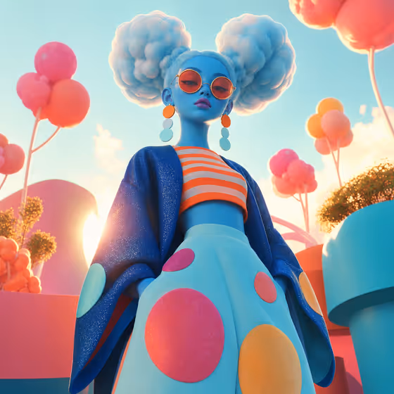 Cotton Cloud Portrait