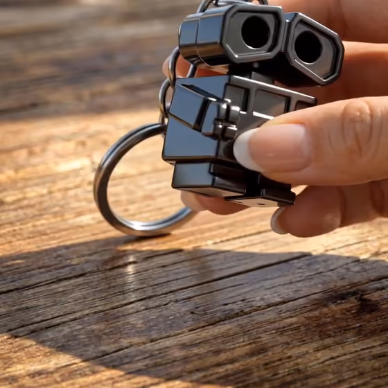 Geometric Metal Keychain