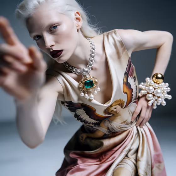 Albino Fashion Portrait